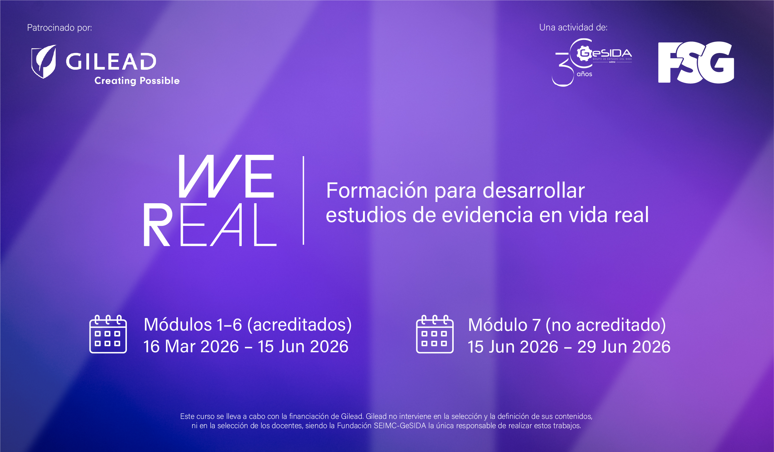 WEReal: Formación para desarrollar estudios de evidencia en vida real